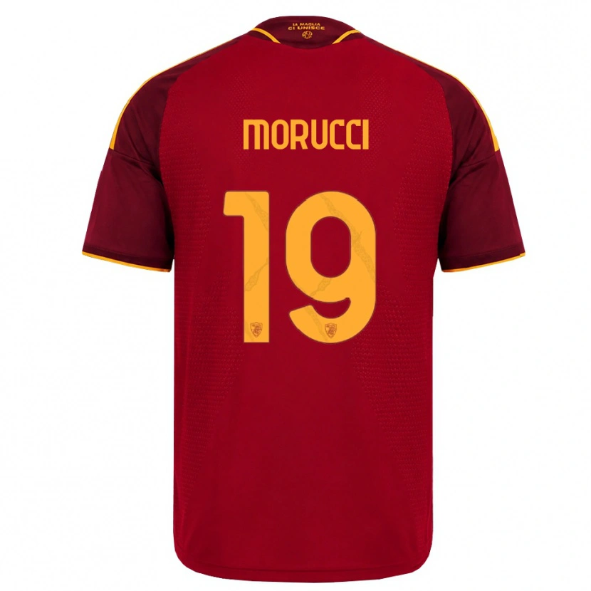 Danxen Mujer Camiseta Edoardo Morucci #19 Rojo Dorado Amarillo 1ª Equipación 2026/27 La Camisa México