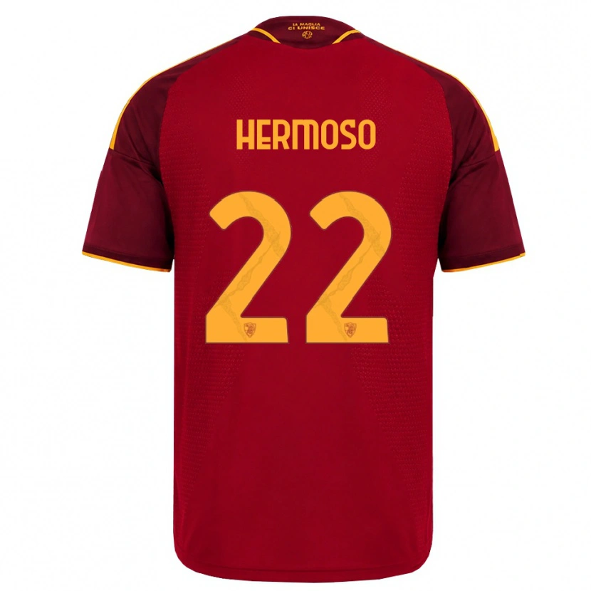 Danxen Mujer Camiseta Mario Hermoso #22 Rojo Dorado Amarillo 1ª Equipación 2026/27 La Camisa México