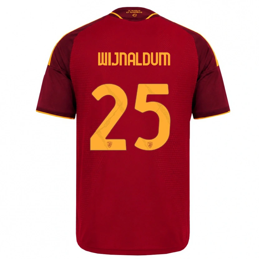 Danxen Mujer Camiseta Georginio Wijnaldum #25 Rojo Dorado Amarillo 1ª Equipación 2026/27 La Camisa México