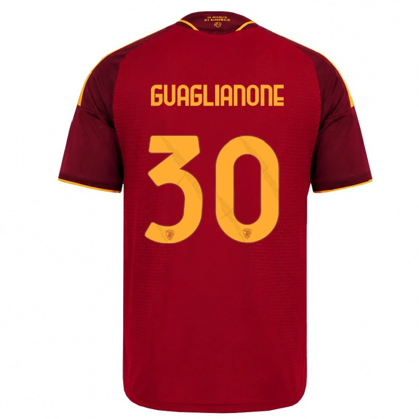 Danxen Mujer Camiseta Mattia Guaglianone #30 Rojo Dorado Amarillo 1ª Equipación 2026/27 La Camisa México