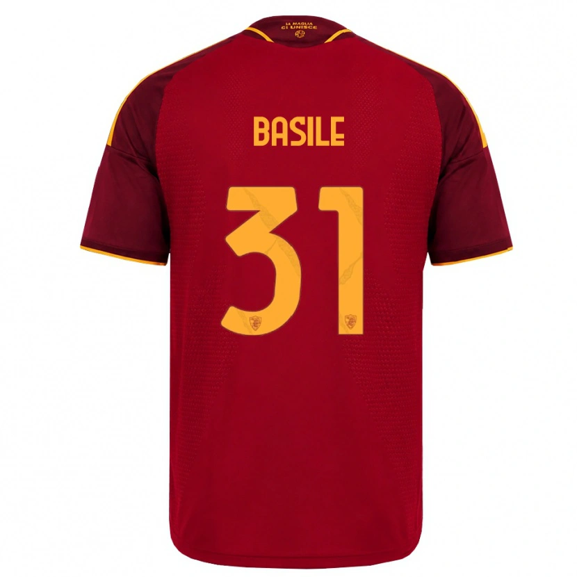 Danxen Mujer Camiseta Filippo Basile #31 Rojo Dorado Amarillo 1ª Equipación 2026/27 La Camisa México