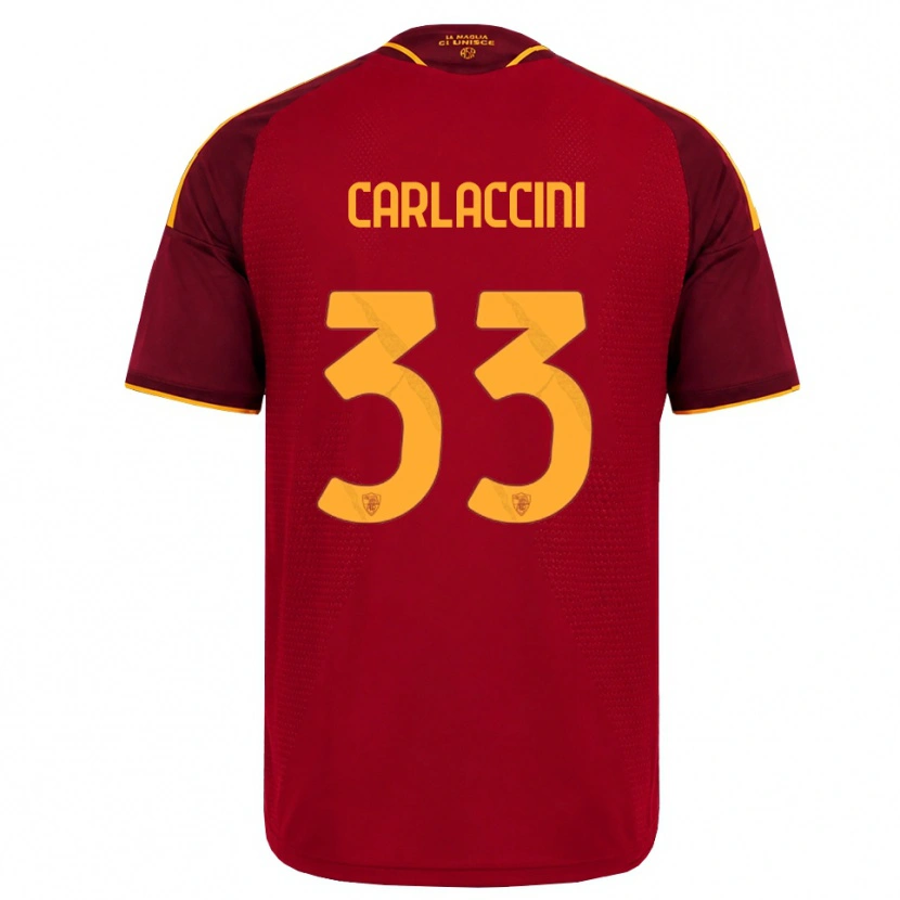 Danxen Mujer Camiseta Samuele Carlaccini #33 Rojo Dorado Amarillo 1ª Equipación 2026/27 La Camisa México