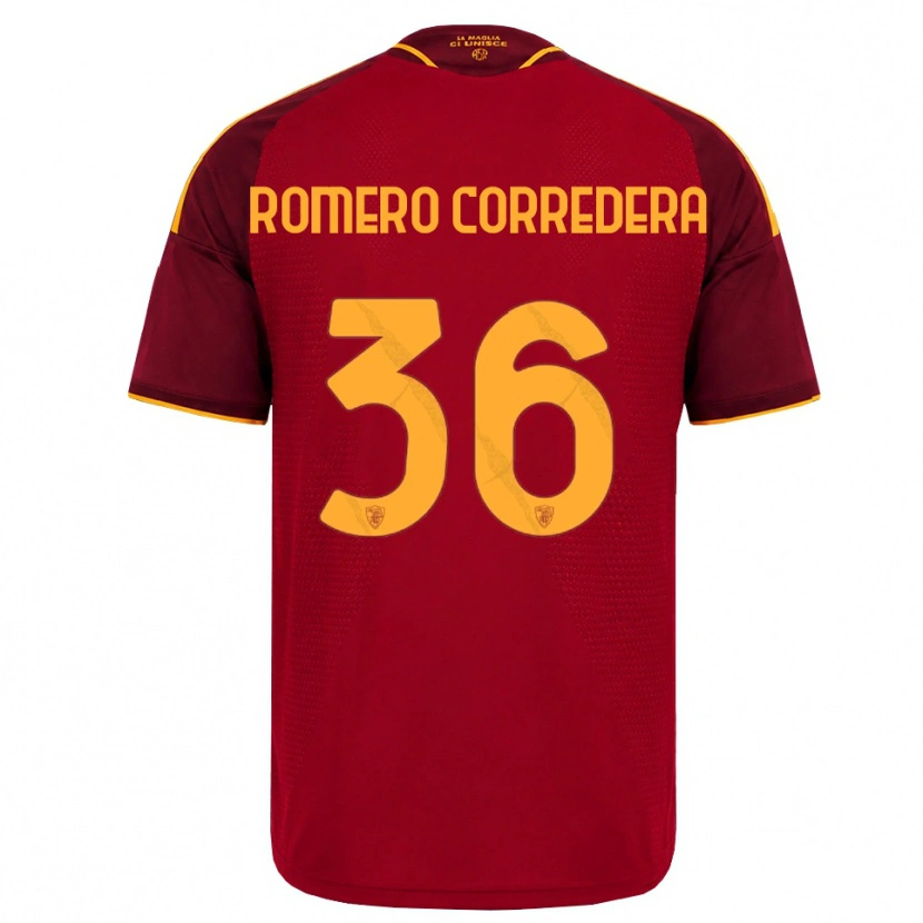 Danxen Mujer Camiseta Miguel Romero Corredera #36 Rojo Dorado Amarillo 1ª Equipación 2026/27 La Camisa México