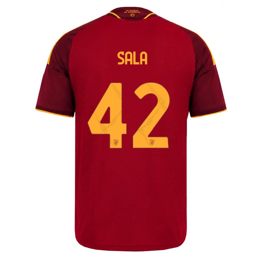 Danxen Mujer Camiseta Edoardo Sala #42 Rojo Dorado Amarillo 1ª Equipación 2026/27 La Camisa México