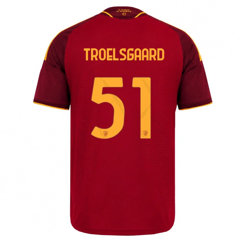 Danxen Mujer Camiseta Sanne Troelsgaard #51 Rojo Dorado Amarillo 1ª Equipación 2026/27 La Camisa México