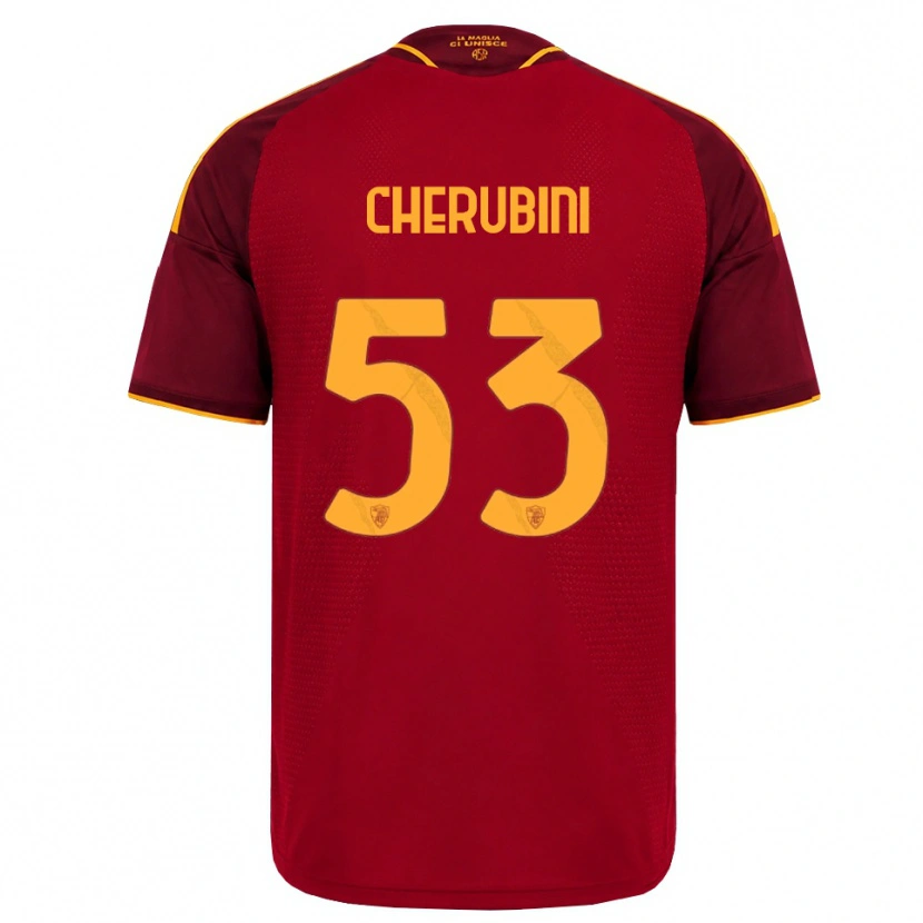 Danxen Mujer Camiseta Martina Cherubini #53 Rojo Dorado Amarillo 1ª Equipación 2026/27 La Camisa México