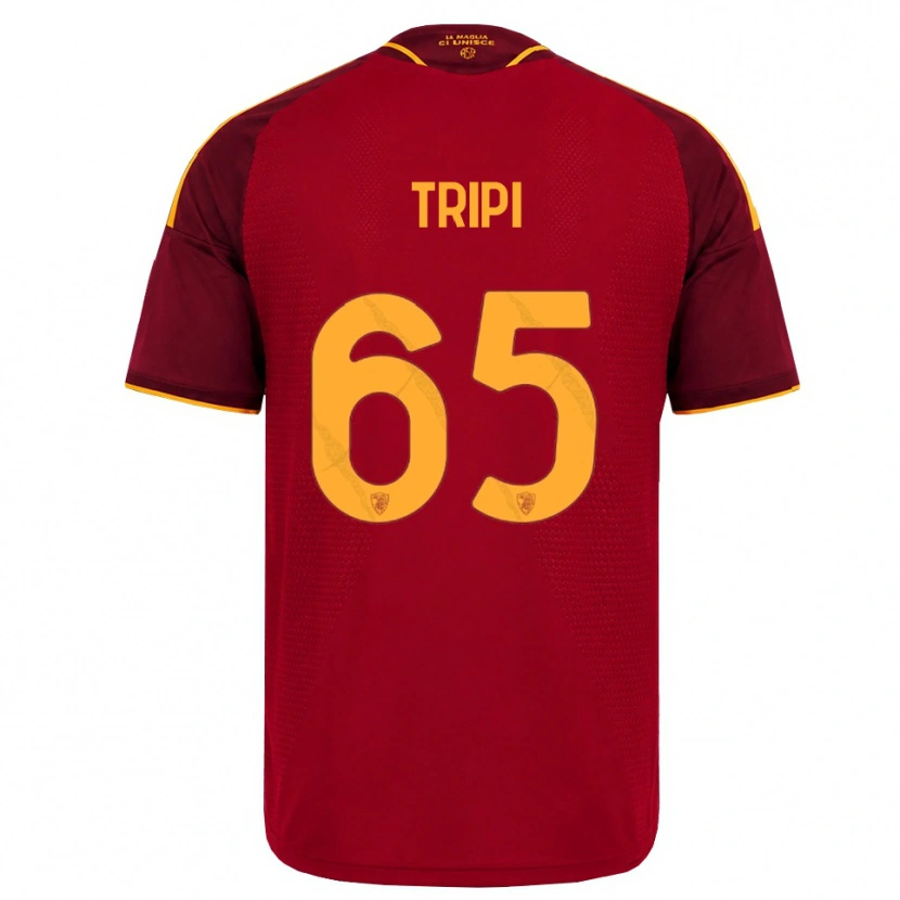 Danxen Mujer Camiseta Filippo Tripi #65 Rojo Dorado Amarillo 1ª Equipación 2026/27 La Camisa México