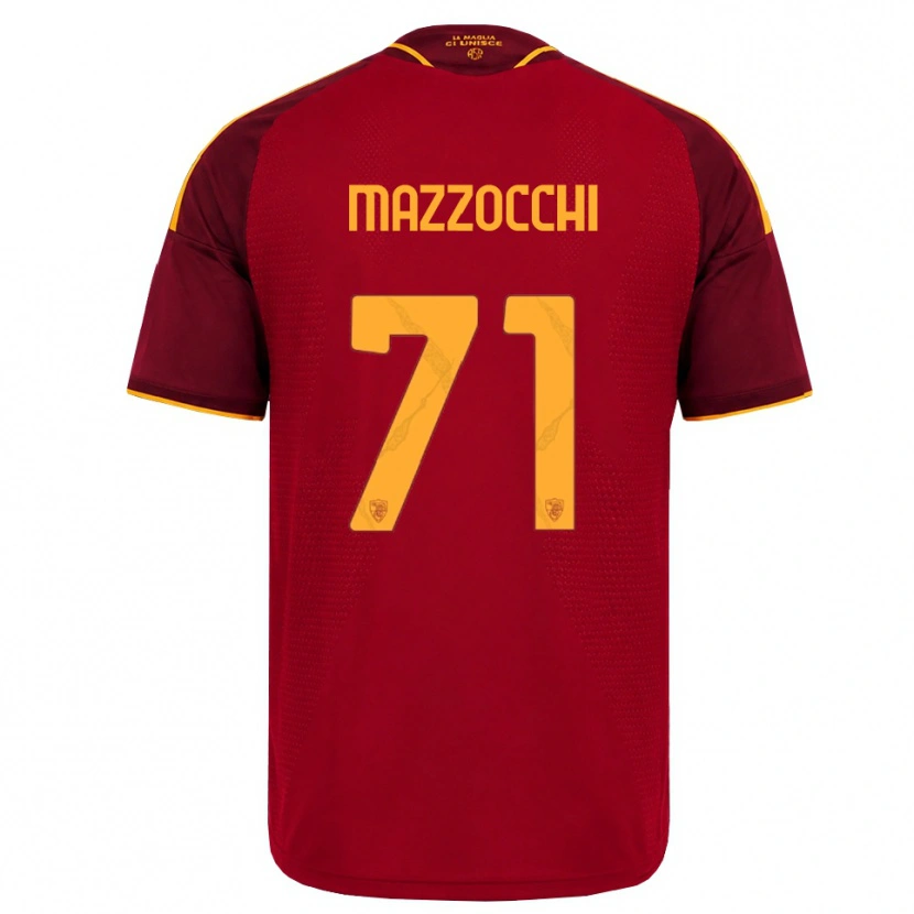 Danxen Mujer Camiseta Giulia Mazzocchi #71 Rojo Dorado Amarillo 1ª Equipación 2026/27 La Camisa México