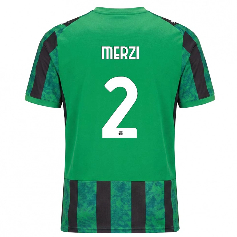 Danxen Mujer Camiseta Matteo Merzi #2 Verde Negro Blanco 1ª Equipación 2026/27 La Camisa México