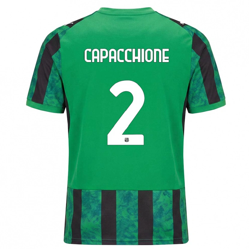 Danxen Mujer Camiseta Cristian Capacchione #2 Verde Negro Blanco 1ª Equipación 2026/27 La Camisa México