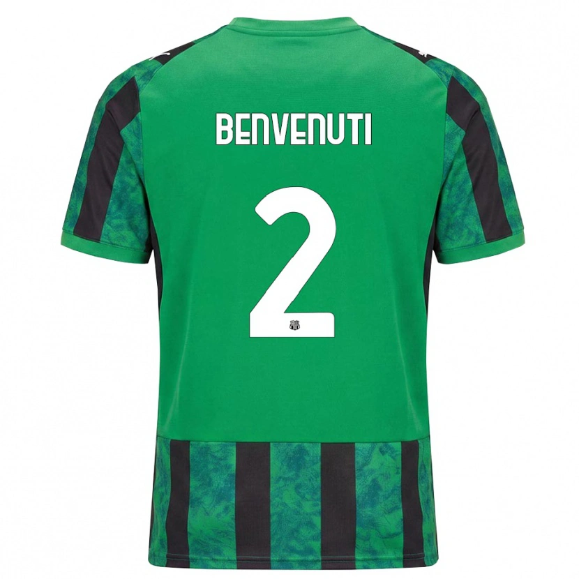 Danxen Mujer Camiseta Giacomo Benvenuti #2 Verde Negro Blanco 1ª Equipación 2026/27 La Camisa México