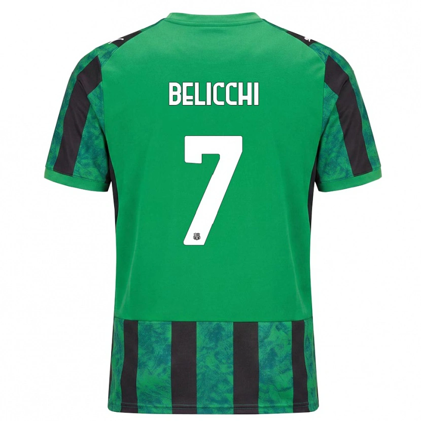 Danxen Mujer Camiseta Gianmarco Belicchi #7 Verde Negro Blanco 1ª Equipación 2026/27 La Camisa México