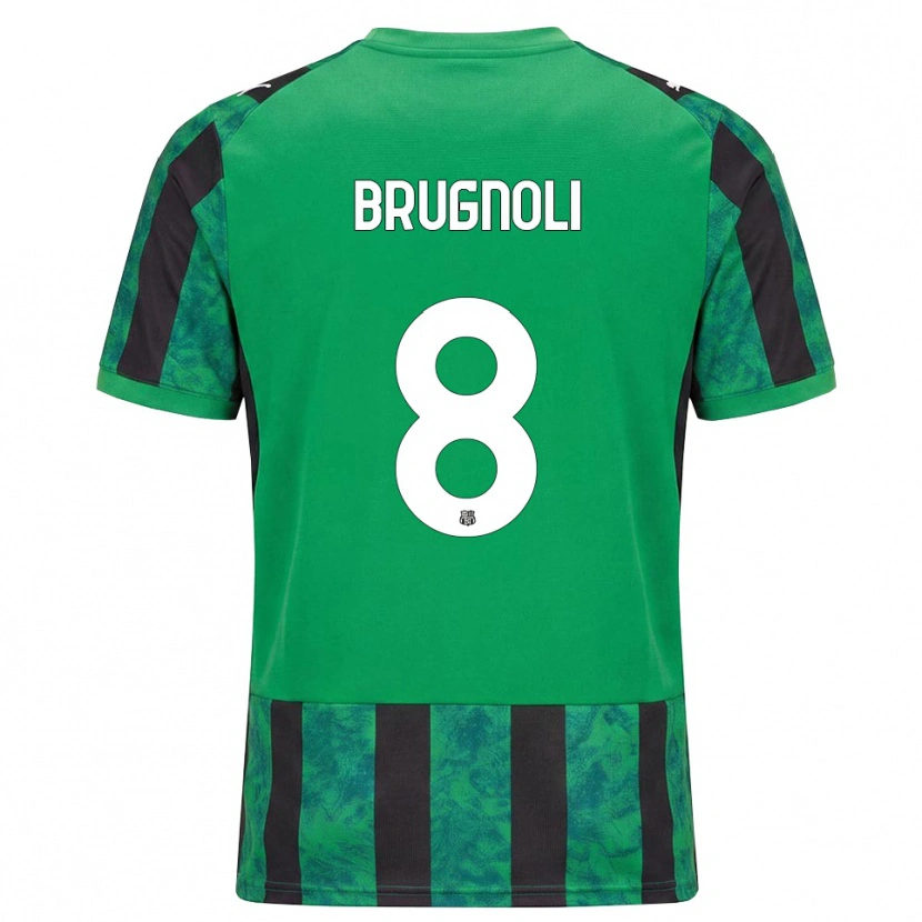 Danxen Mujer Camiseta Giuseppe Brugnoli #8 Verde Negro Blanco 1ª Equipación 2026/27 La Camisa México