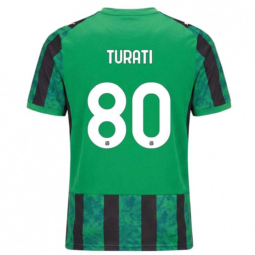 Danxen Mujer Camiseta Stefano Turati #80 Verde Negro Blanco 1ª Equipación 2026/27 La Camisa México