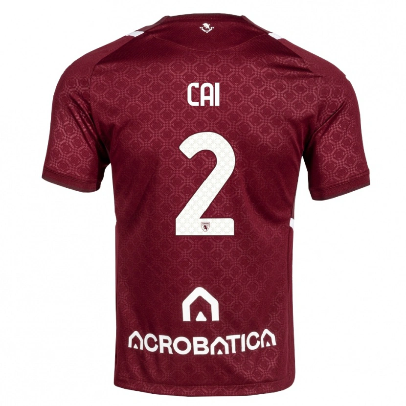 Danxen Mujer Camiseta Federico Cai #2 Burdeos Blanco 1ª Equipación 2026/27 La Camisa México