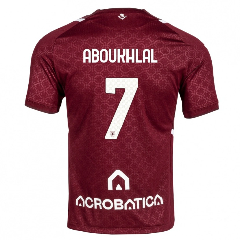 Danxen Mujer Camiseta Zakaria Aboukhlal #7 Burdeos Blanco 1ª Equipación 2026/27 La Camisa México