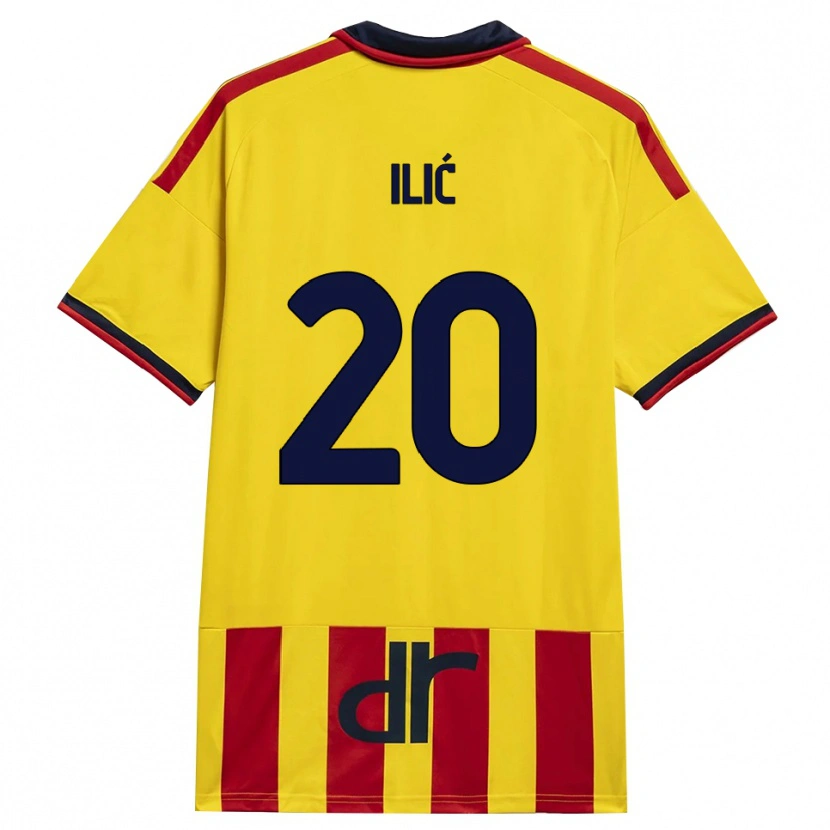 Danxen Mujer Camiseta Ivan Ilić #20 Amarillo Rojo 1ª Equipación 2026/27 La Camisa México