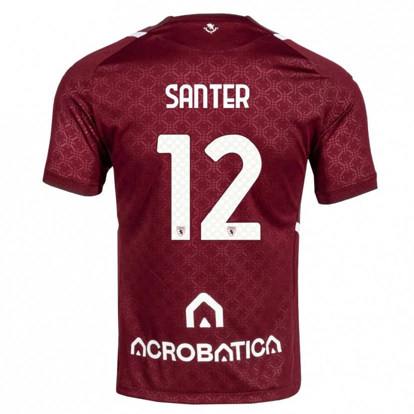 Danxen Mujer Camiseta Leonardo Santer #12 Burdeos Blanco 1ª Equipación 2026/27 La Camisa México