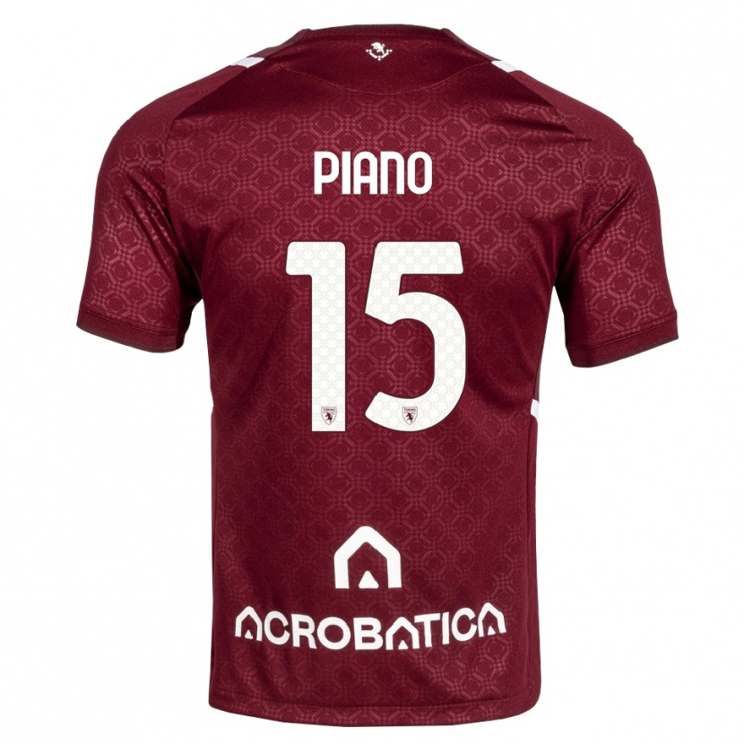 Danxen Mujer Camiseta Enrico Piano #15 Burdeos Blanco 1ª Equipación 2026/27 La Camisa México