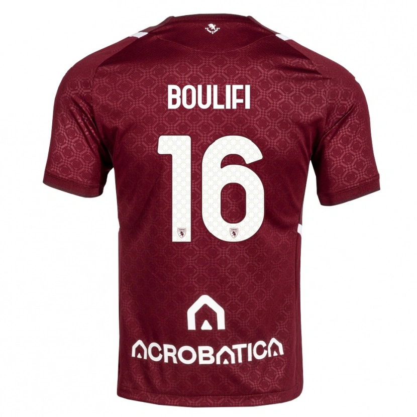 Danxen Mujer Camiseta Youssef Boulifi #16 Burdeos Blanco 1ª Equipación 2026/27 La Camisa México