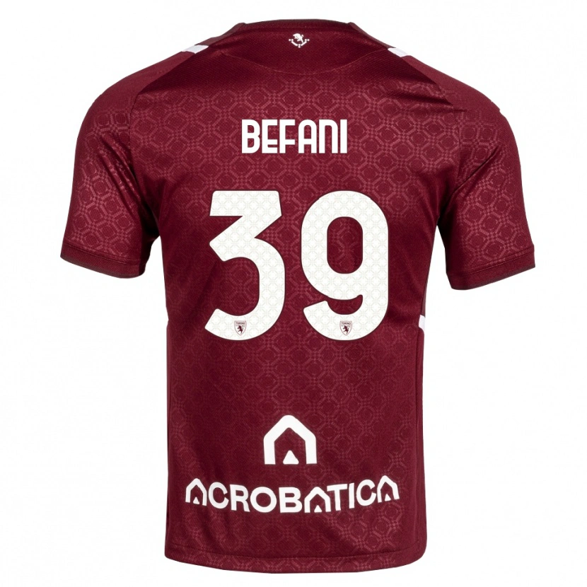 Danxen Mujer Camiseta Haron Befani #39 Burdeos Blanco 1ª Equipación 2026/27 La Camisa México