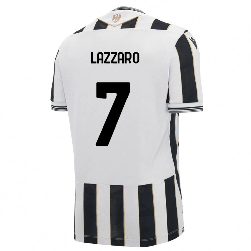 Danxen Mujer Camiseta Davide Lazzaro #7 Negro Blanco Rosa 1ª Equipación 2026/27 La Camisa México