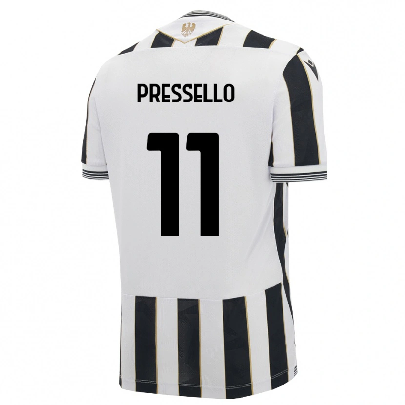 Danxen Mujer Camiseta Matteo Pressello #11 Negro Blanco Rosa 1ª Equipación 2026/27 La Camisa México