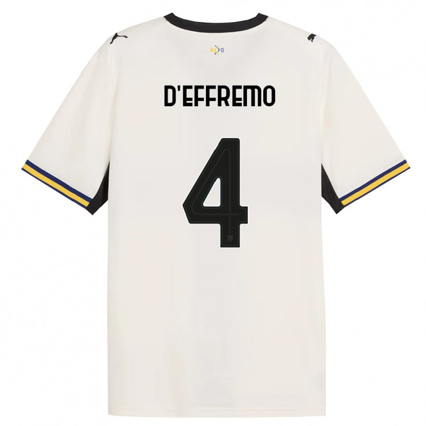 Danxen Mujer Camiseta Dario D'effremo #4 Blanco Roto Negro Amarillo 1ª Equipación 2026/27 La Camisa México