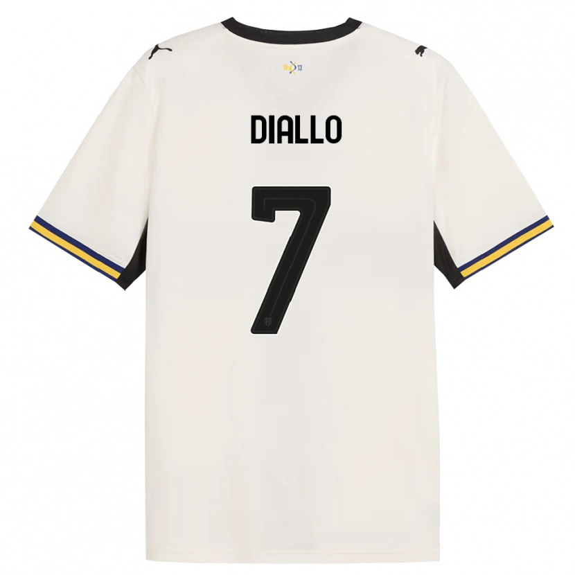 Danxen Mujer Camiseta Ousmane Diallo #7 Blanco Roto Negro Amarillo 1ª Equipación 2026/27 La Camisa México