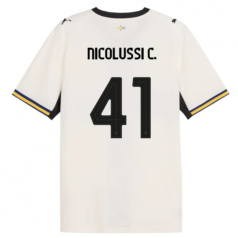Danxen Mujer Camiseta Hans Nicolussi Caviglia #41 Blanco Roto Negro Amarillo 1ª Equipación 2026/27 La Camisa México