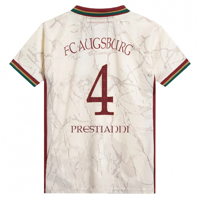 Danxen Mujer Camiseta Luis Prestianni #4 Verde Arroz Blanco Burdeos 1ª Equipación 2026/27 La Camisa México