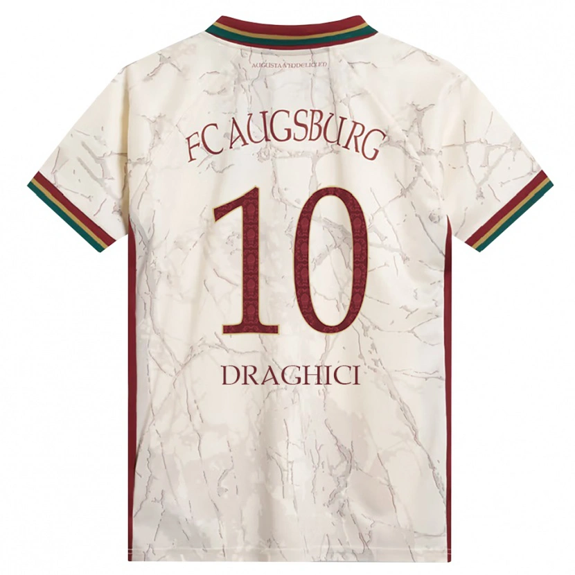 Danxen Mujer Camiseta Robert Drăghici #10 Verde Arroz Blanco Burdeos 1ª Equipación 2026/27 La Camisa México