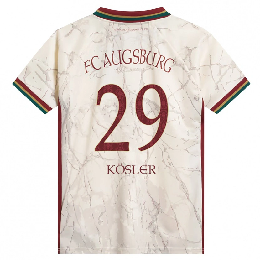 Danxen Mujer Camiseta Maximilian Kösler #29 Verde Arroz Blanco Burdeos 1ª Equipación 2026/27 La Camisa México