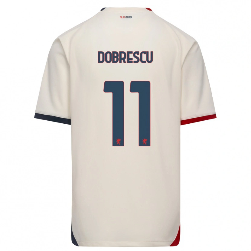 Danxen Mujer Camiseta Ianis Dobrescu #11 Blanco Roto Rojo 2ª Equipación 2026/27 La Camisa México