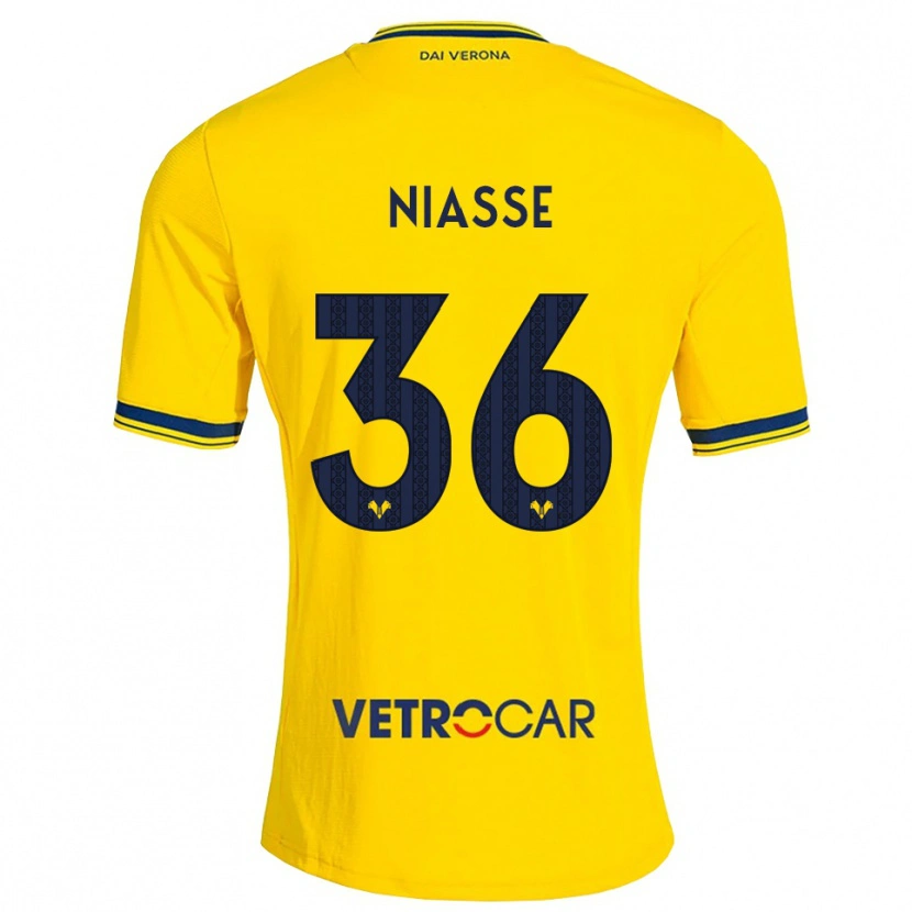 Danxen Mujer Camiseta Cheikh Niasse #36 Amarillo Rojo 2ª Equipación 2026/27 La Camisa México