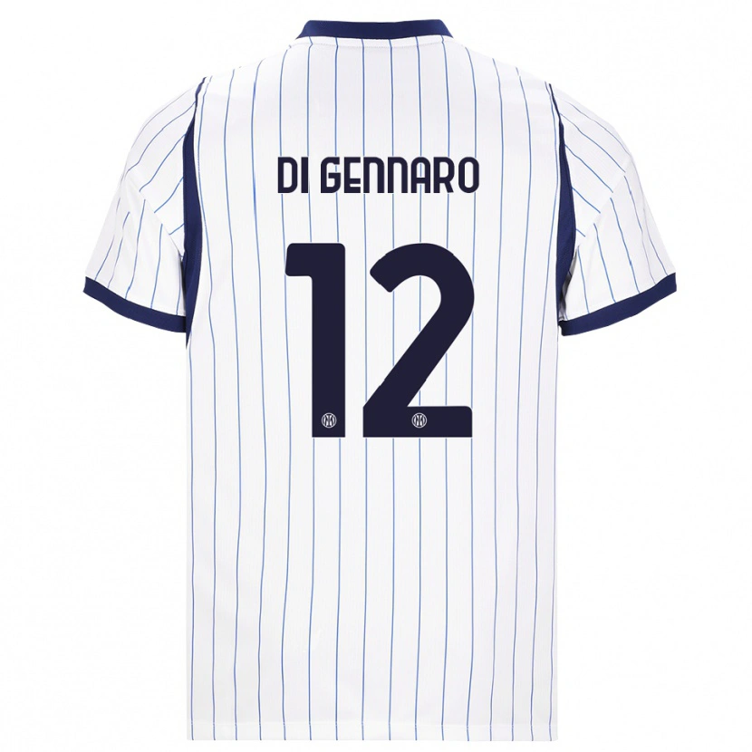 Danxen Mujer Camiseta Raffaele Di Gennaro #12 Blanco Azul Marino 2ª Equipación 2026/27 La Camisa México