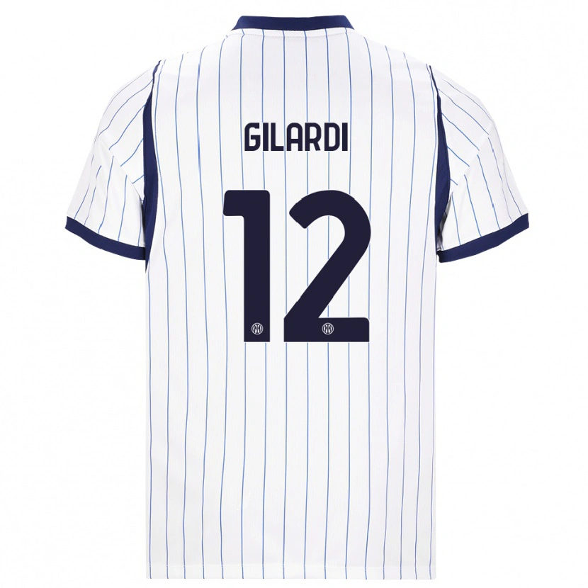 Danxen Mujer Camiseta Astrid Gilardi #12 Blanco Azul Marino 2ª Equipación 2026/27 La Camisa México