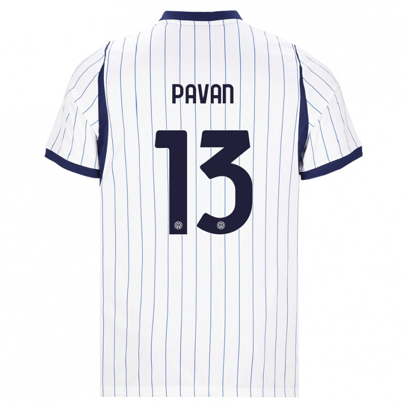 Danxen Mujer Camiseta Federico Pavan #13 Blanco Azul Marino 2ª Equipación 2026/27 La Camisa México