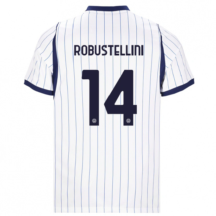 Danxen Mujer Camiseta Chiara Robustellini #14 Blanco Azul Marino 2ª Equipación 2026/27 La Camisa México