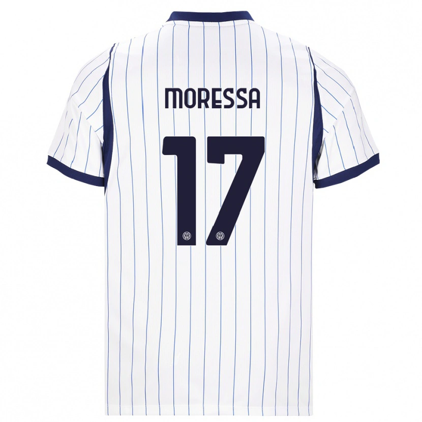 Danxen Mujer Camiseta Kevin Moressa #17 Blanco Azul Marino 2ª Equipación 2026/27 La Camisa México