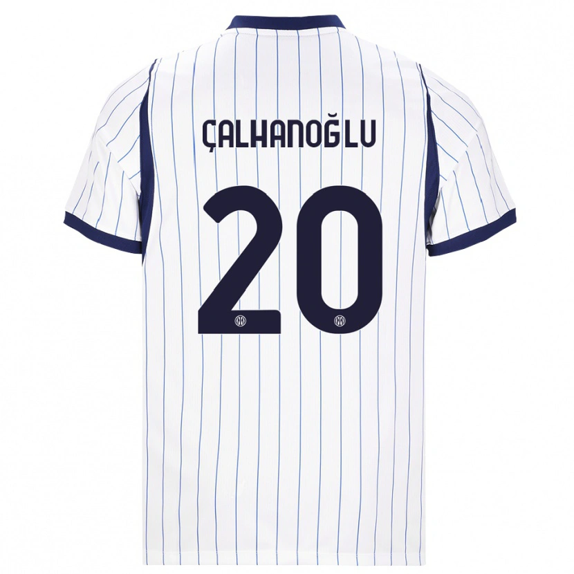 Danxen Mujer Camiseta Hakan Çalhanoğlu #20 Blanco Azul Marino 2ª Equipación 2026/27 La Camisa México
