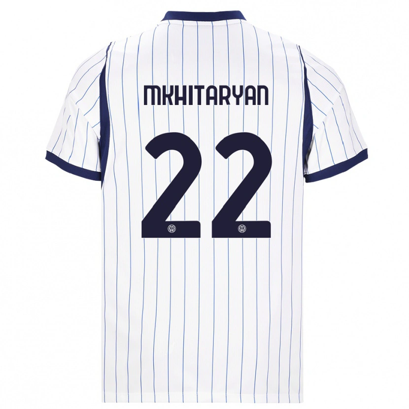 Danxen Mujer Camiseta Henrikh Mkhitaryan #22 Blanco Azul Marino 2ª Equipación 2026/27 La Camisa México