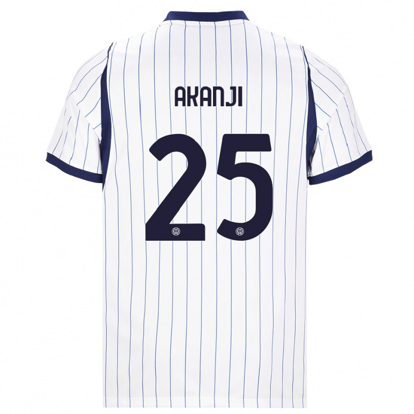 Danxen Mujer Camiseta Manuel Akanji #25 Blanco Azul Marino 2ª Equipación 2026/27 La Camisa México