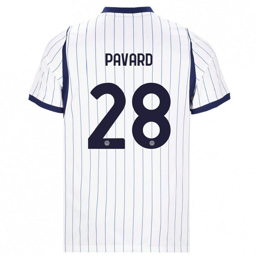 Danxen Mujer Camiseta Benjamin Pavard #28 Blanco Azul Marino 2ª Equipación 2026/27 La Camisa México