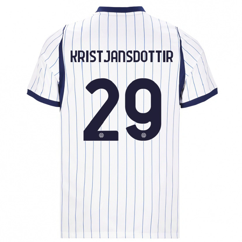 Danxen Mujer Camiseta Anna Bjork Kristjansdottir #29 Blanco Azul Marino 2ª Equipación 2026/27 La Camisa México