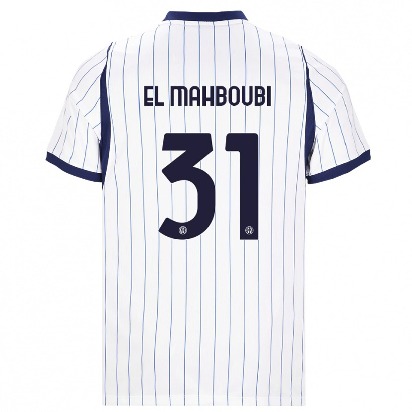 Danxen Mujer Camiseta Anas El Mahboubi #31 Blanco Azul Marino 2ª Equipación 2026/27 La Camisa México