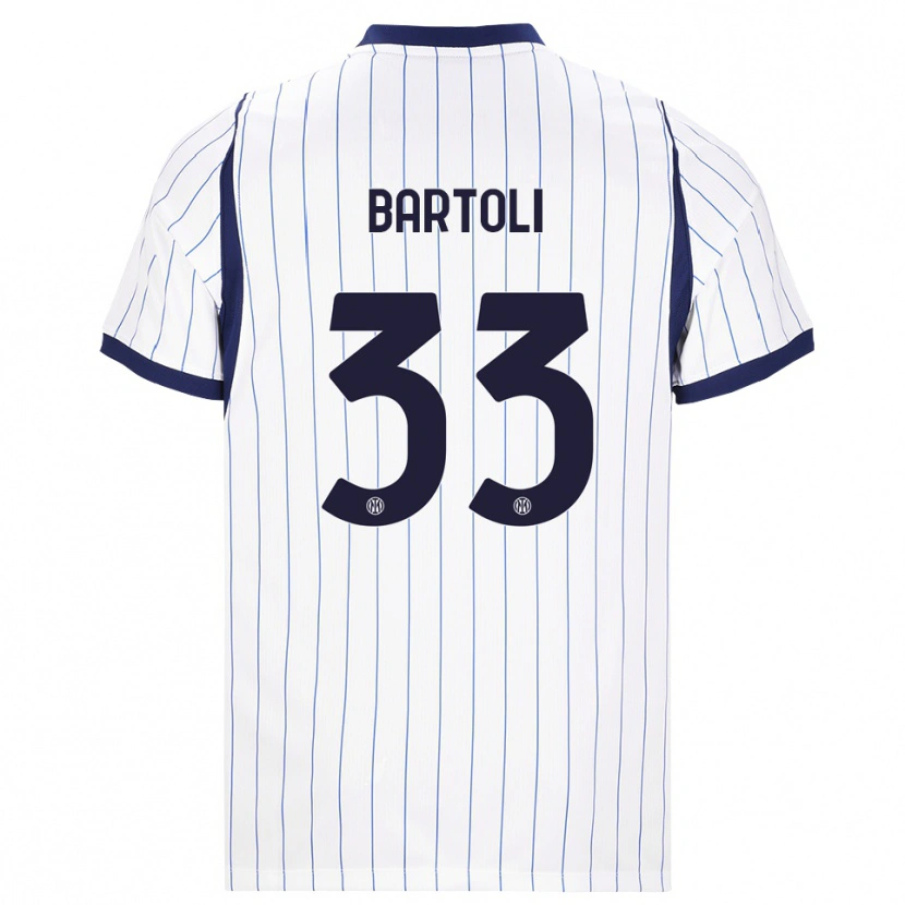 Danxen Mujer Camiseta Elisa Bartoli #33 Blanco Azul Marino 2ª Equipación 2026/27 La Camisa México
