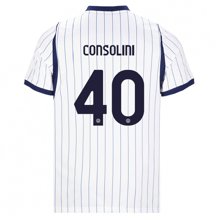 Danxen Mujer Camiseta Lidia Consolini #40 Blanco Azul Marino 2ª Equipación 2026/27 La Camisa México