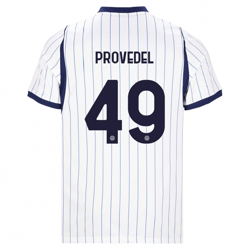 Danxen Mujer Camiseta Ivan Provedel #49 Blanco Azul Marino 2ª Equipación 2026/27 La Camisa México