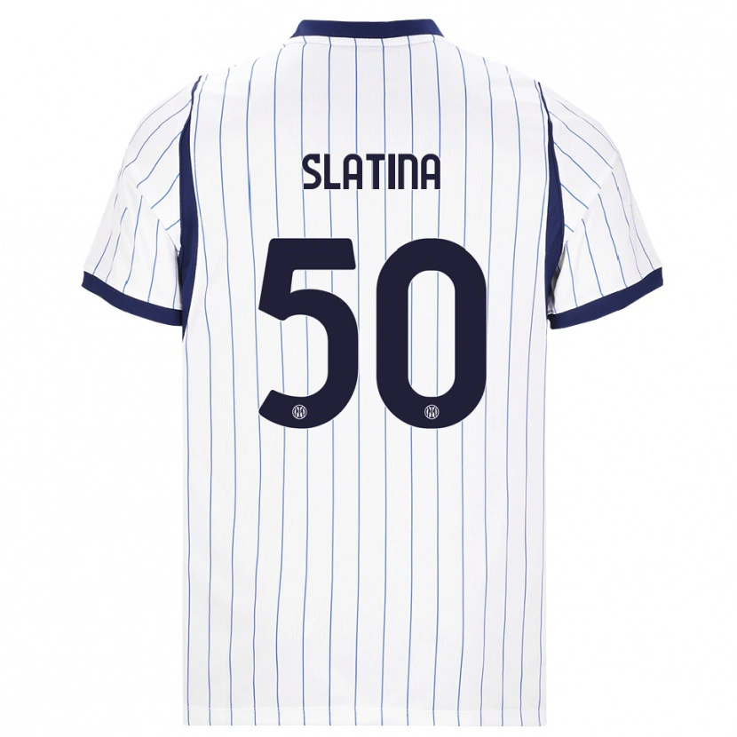 Danxen Mujer Camiseta Duje Slatina #50 Blanco Azul Marino 2ª Equipación 2026/27 La Camisa México